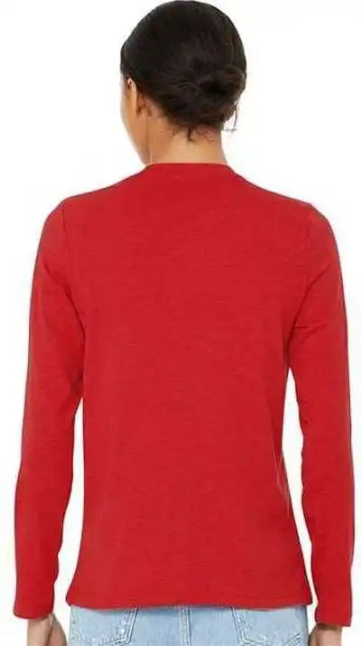 Bella + Canvas 6500 Womens Jersey Long Sleeve Tee Red