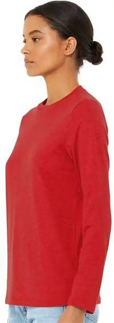 Bella + Canvas 6500 Womens Jersey Long Sleeve Tee Red