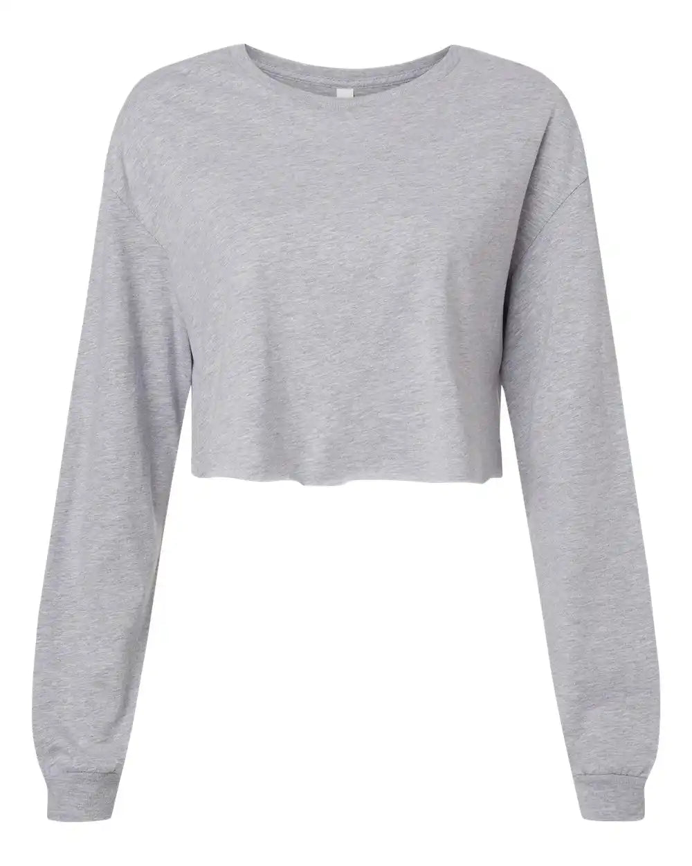 Bella + Canvas 6501 Fwd Fashion Women’s Crop Long Sleeve Tee - Athletic Heather - s