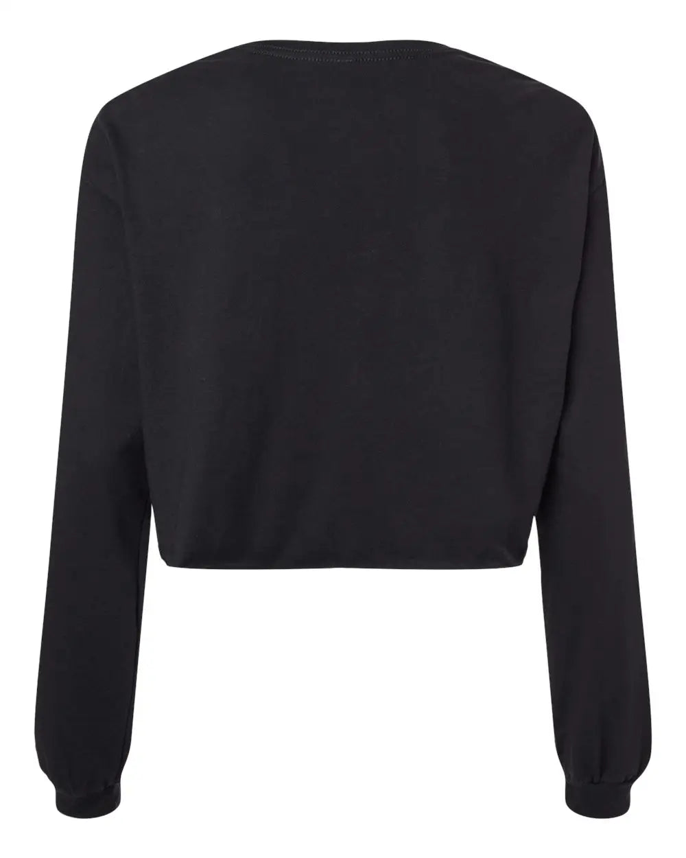 Bella + Canvas 6501 Fwd Fashion Women’s Crop Long Sleeve Tee - Black - s