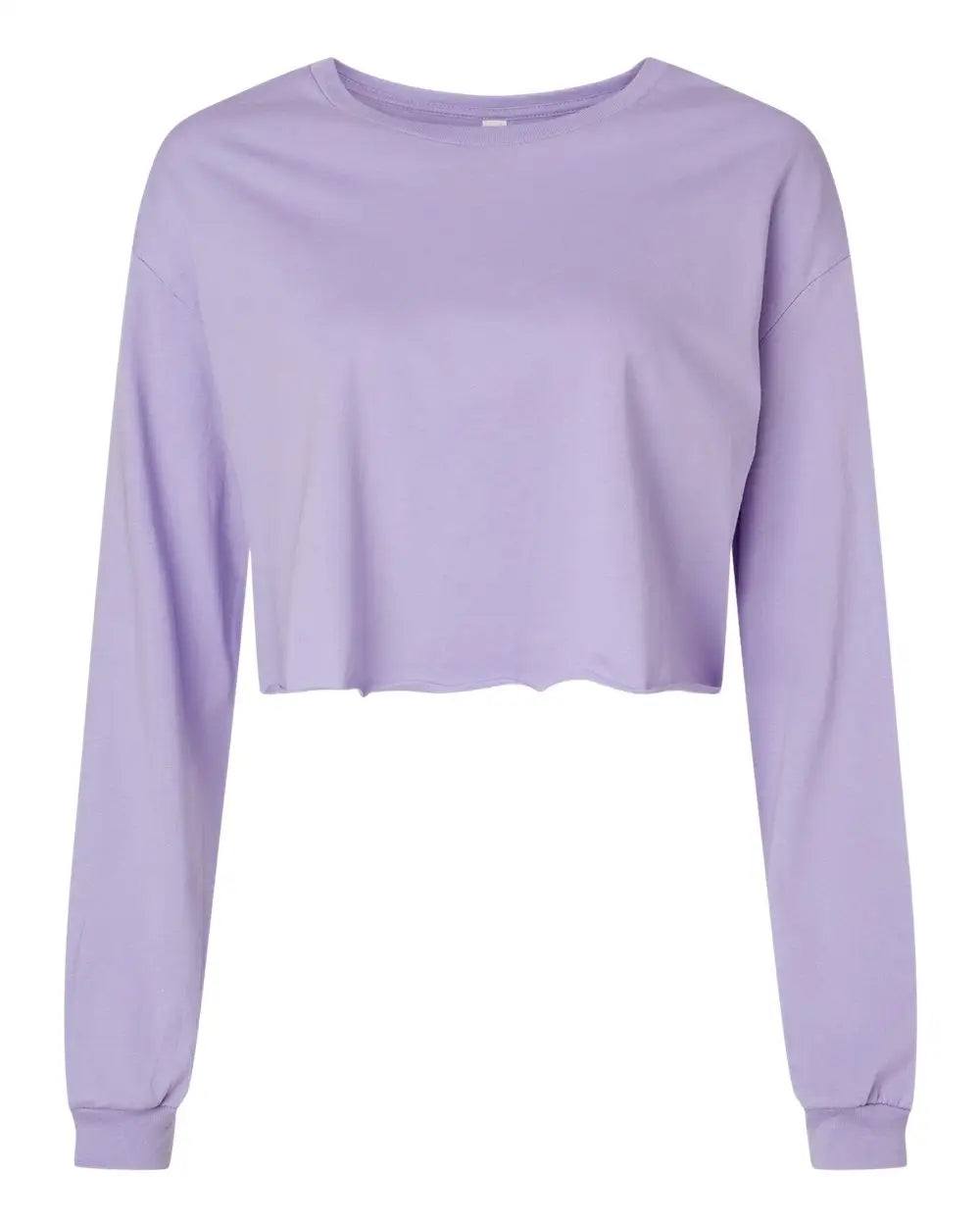 Bella + Canvas 6501 Fwd Fashion Women’s Crop Long Sleeve Tee - Dark Lavender - s