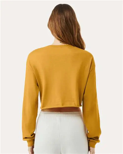 Bella + Canvas 6501 Fwd Fashion Women’s Crop Long Sleeve Tee - Mustard