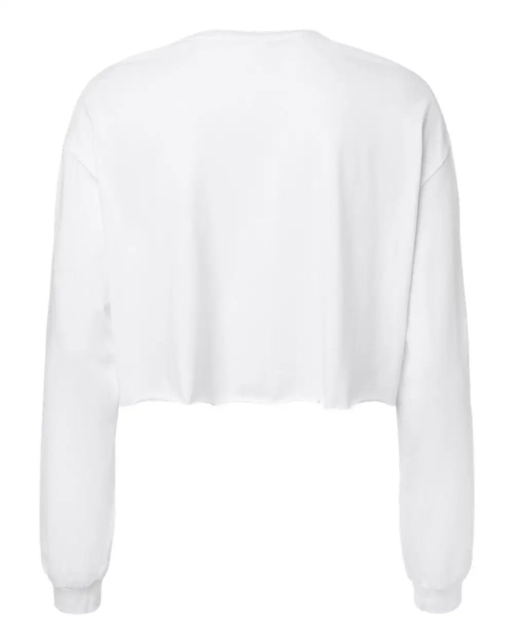 Bella + Canvas 6501 Fwd Fashion Women’s Crop Long Sleeve Tee - White - s