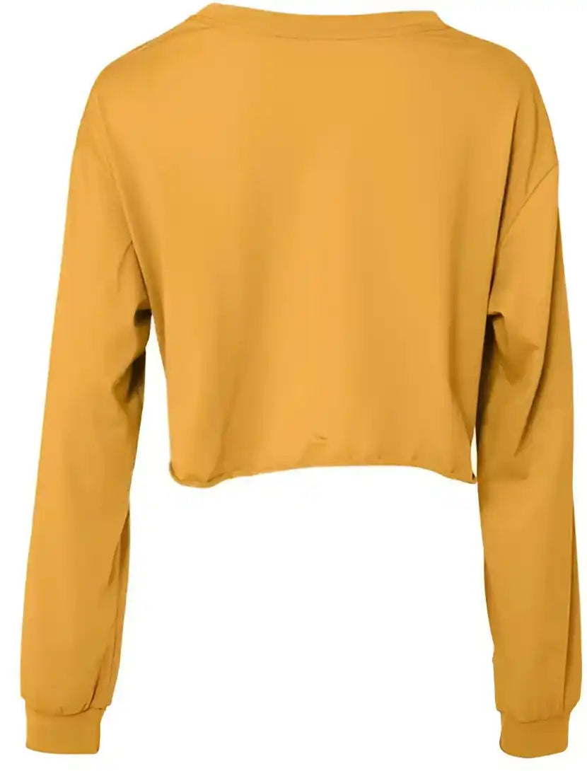 Bella + Canvas 6501 Fwd Fashion Women’s Cropped Long Sleeve Tee - Mustard