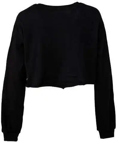 Bella + Canvas 6501 Fwd Fashion Women’s Cropped Long Sleeve Tee Black