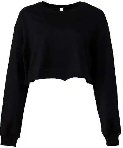 Bella + Canvas 6501 Fwd Fashion Women’s Cropped Long Sleeve Tee Black