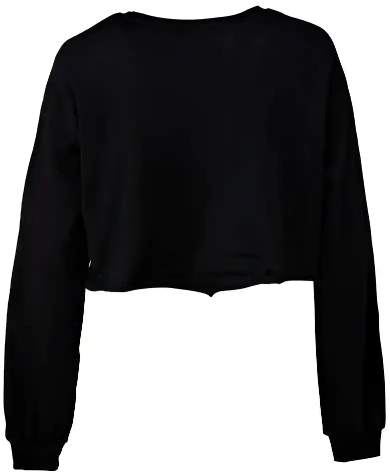 Bella + Canvas 6501 Fwd Fashion Women’s Cropped Long Sleeve Tee Black