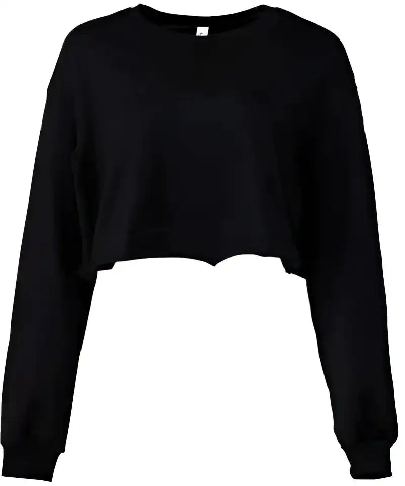 Bella + Canvas 6501 Fwd Fashion Women’s Cropped Long Sleeve Tee Black