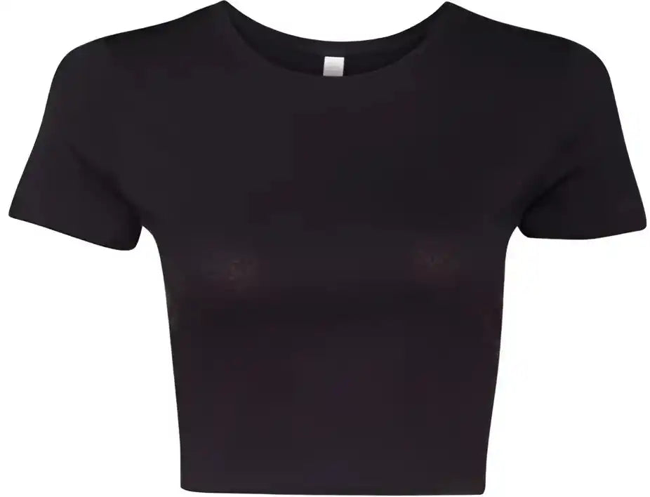Bella + Canvas 6681 Womens Crop Tee - Black