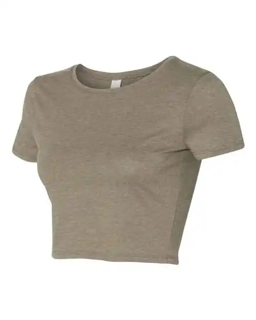 Bella + Canvas 6681 Womens Crop Tee - Heather Olive