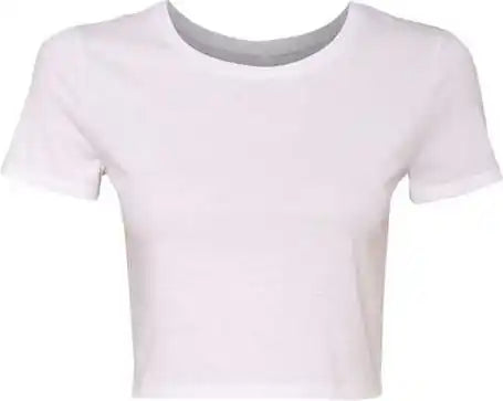 Bella + Canvas 6681 Womens Crop Tee - White