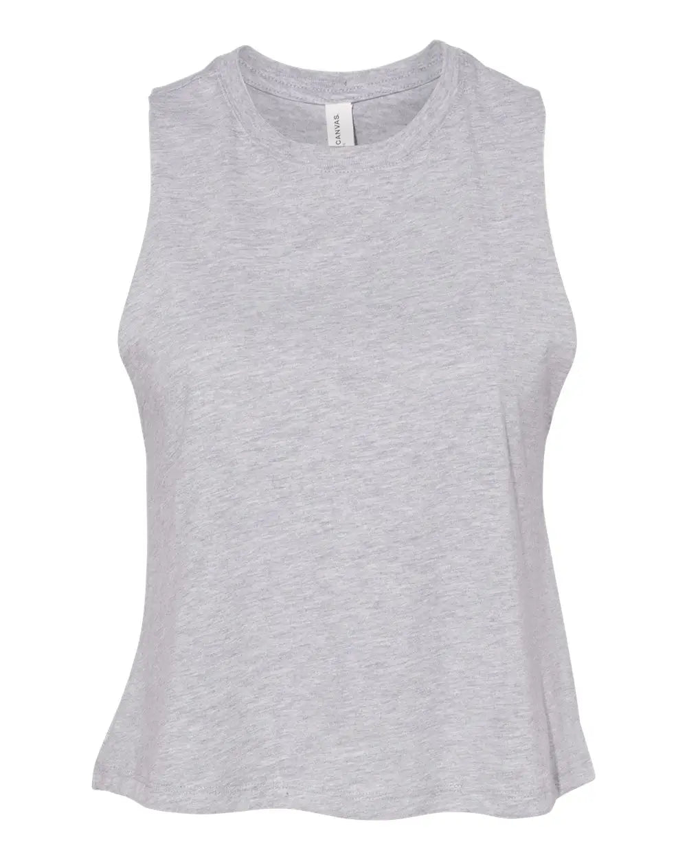 Bella + Canvas 6682 Women’s Racerback Crop Tank - Athletic Heather - Ladies s