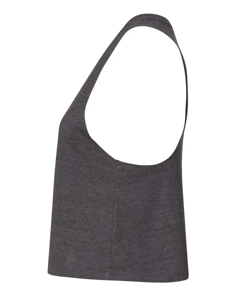 Bella + Canvas 6682 Women’s Racerback Crop Tank - Dark Grey Heather
