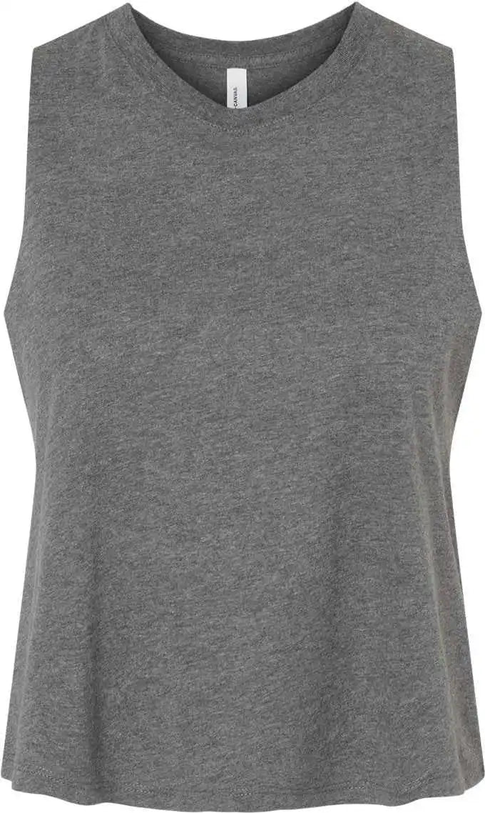 Bella + Canvas 6682 Women’s Racerback Crop Tank Deep Heather
