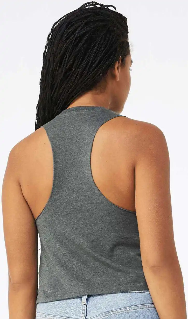 Bella + Canvas 6682 Women’s Racerback Crop Tank Deep Heather
