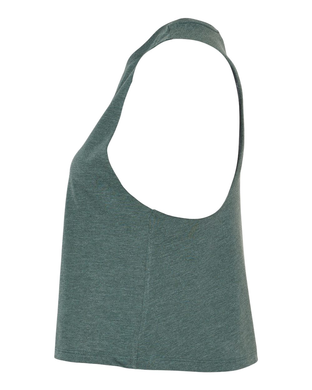 Bella + Canvas 6682 Women’s Racerback Crop Tank - Heather Forest