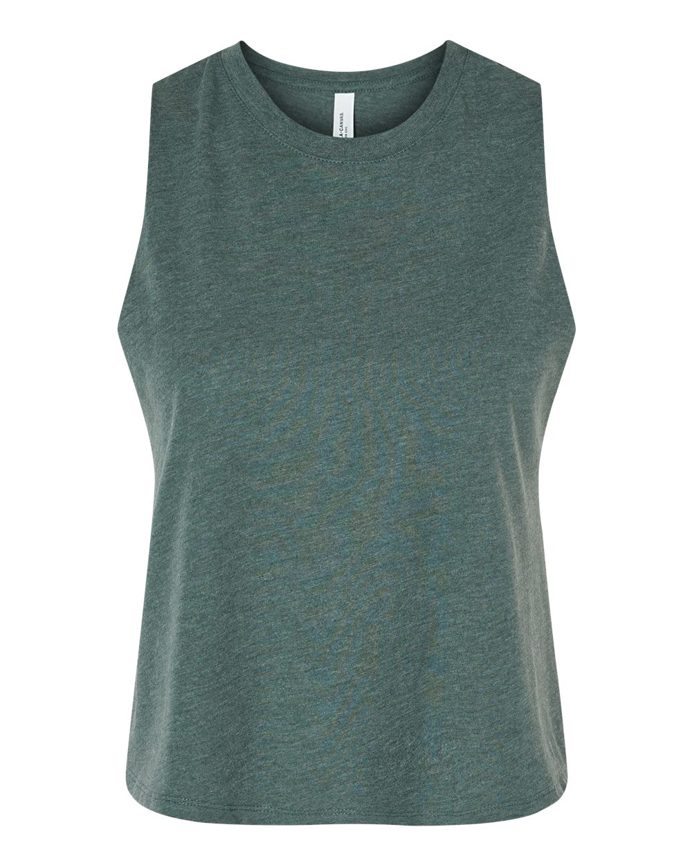 Bella + Canvas 6682 Women’s Racerback Crop Tank - Heather Forest