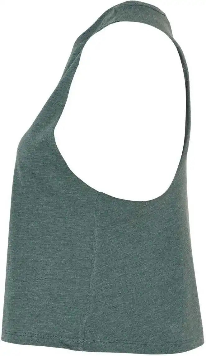 Bella + Canvas 6682 Women’s Racerback Crop Tank Heather Forest