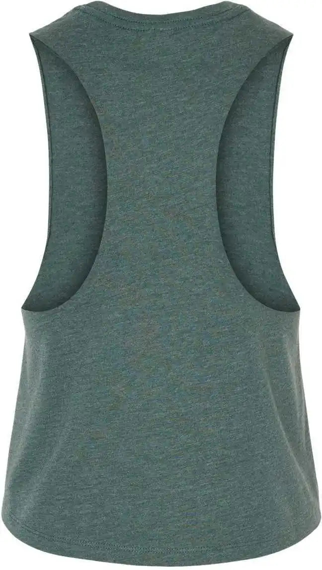 Bella + Canvas 6682 Women’s Racerback Crop Tank Heather Forest