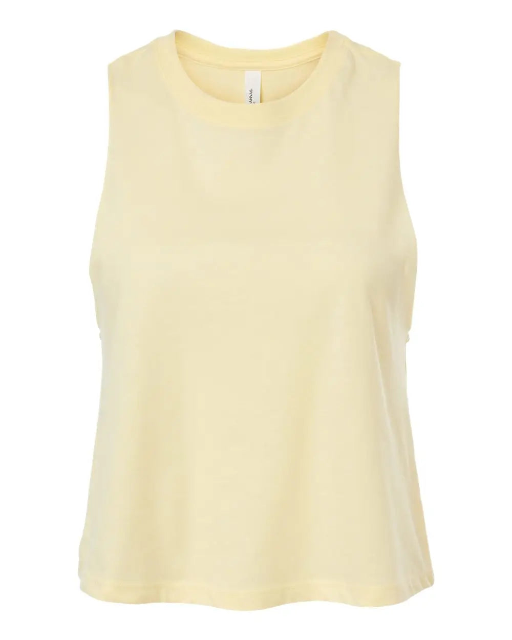 Bella + Canvas 6682 Women’s Racerback Crop Tank - Heather French Vanilla - Ladies s