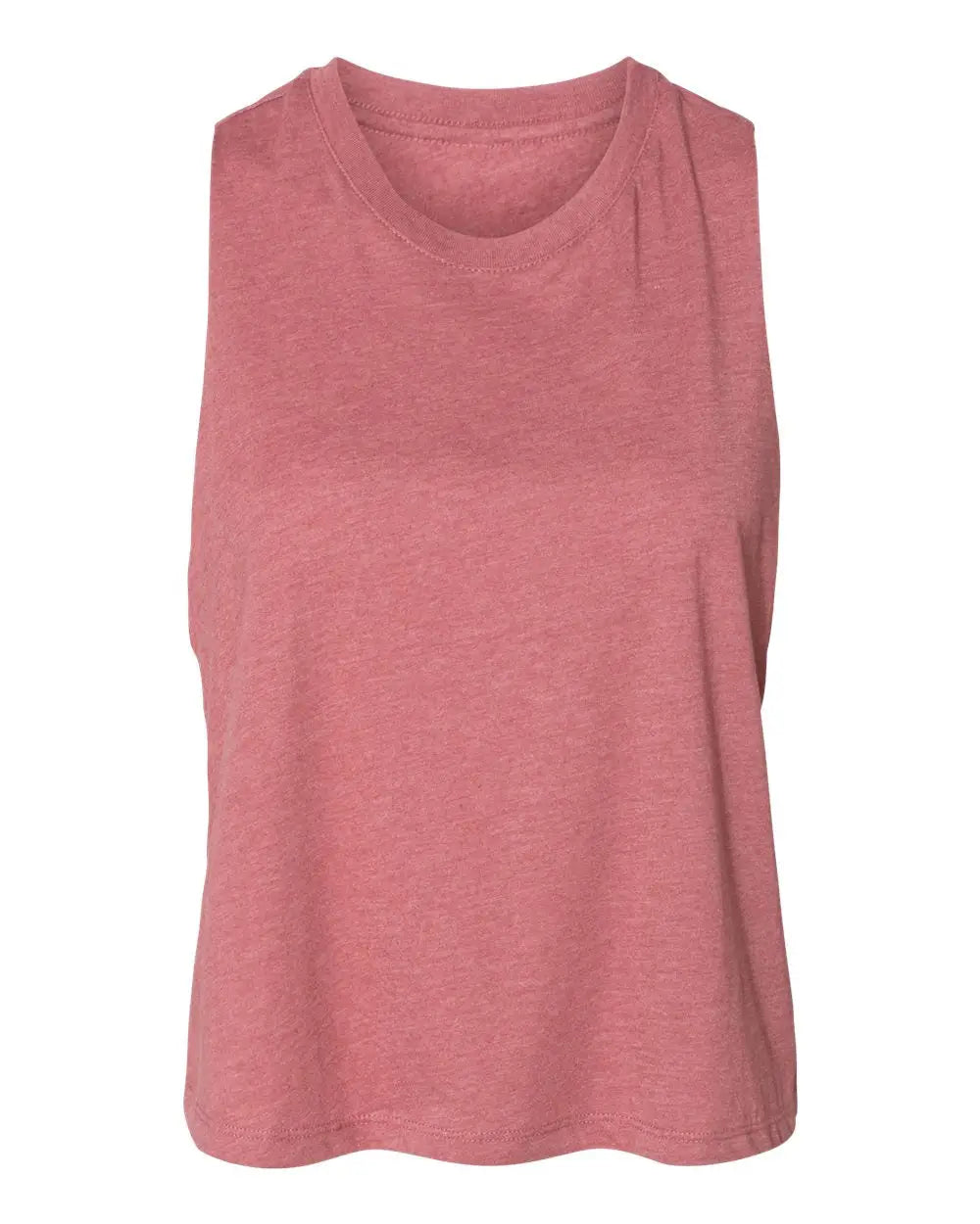 Bella + Canvas 6682 Women’s Racerback Crop Tank - Heather Mauve - Ladies s