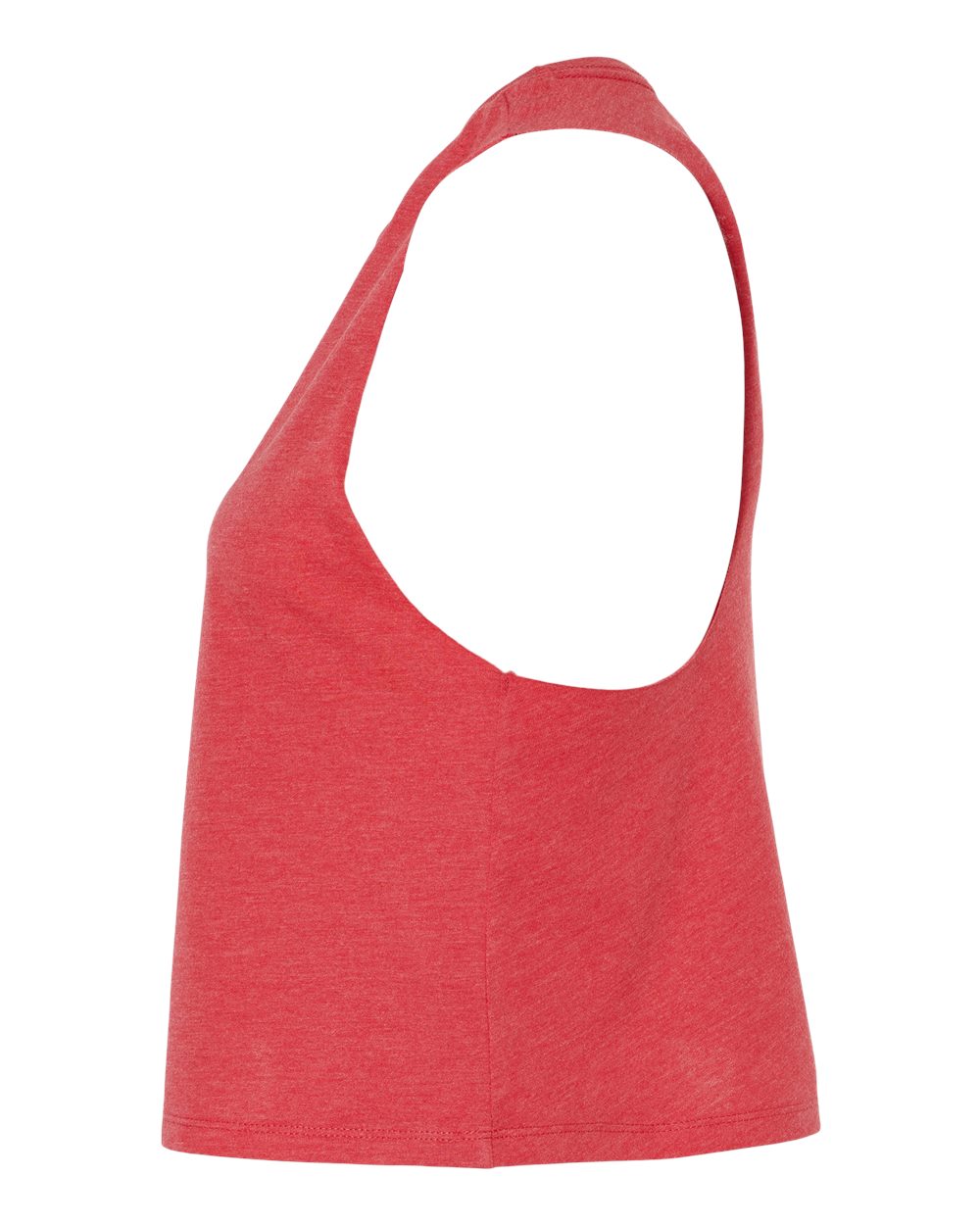 Bella + Canvas 6682 Women’s Racerback Crop Tank - Heather Red