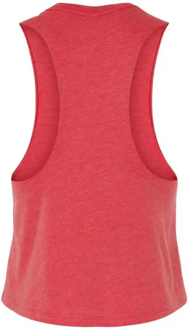 Bella + Canvas 6682 Women’s Racerback Crop Tank Heather Red
