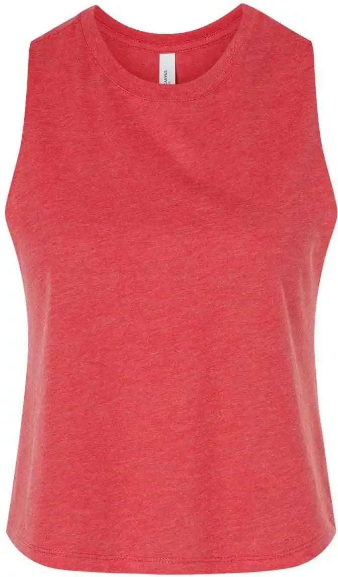 Bella + Canvas 6682 Women’s Racerback Crop Tank Heather Red