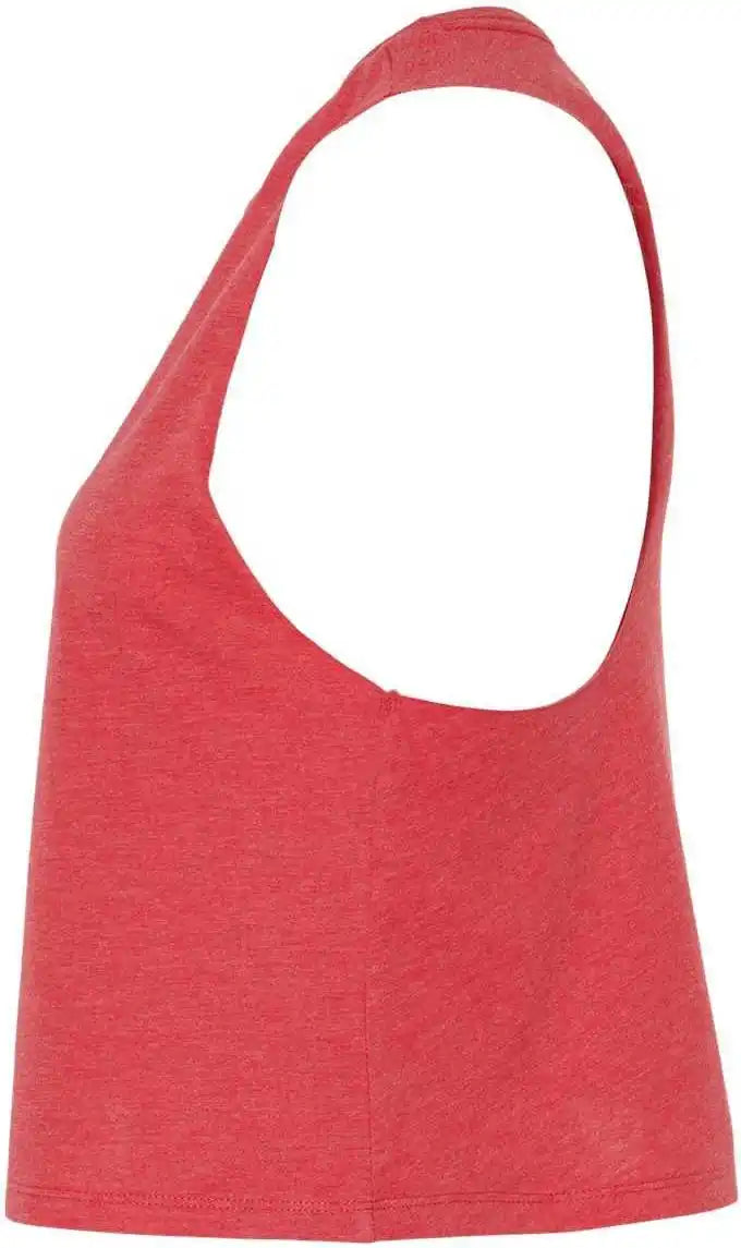 Bella + Canvas 6682 Women’s Racerback Crop Tank Heather Red