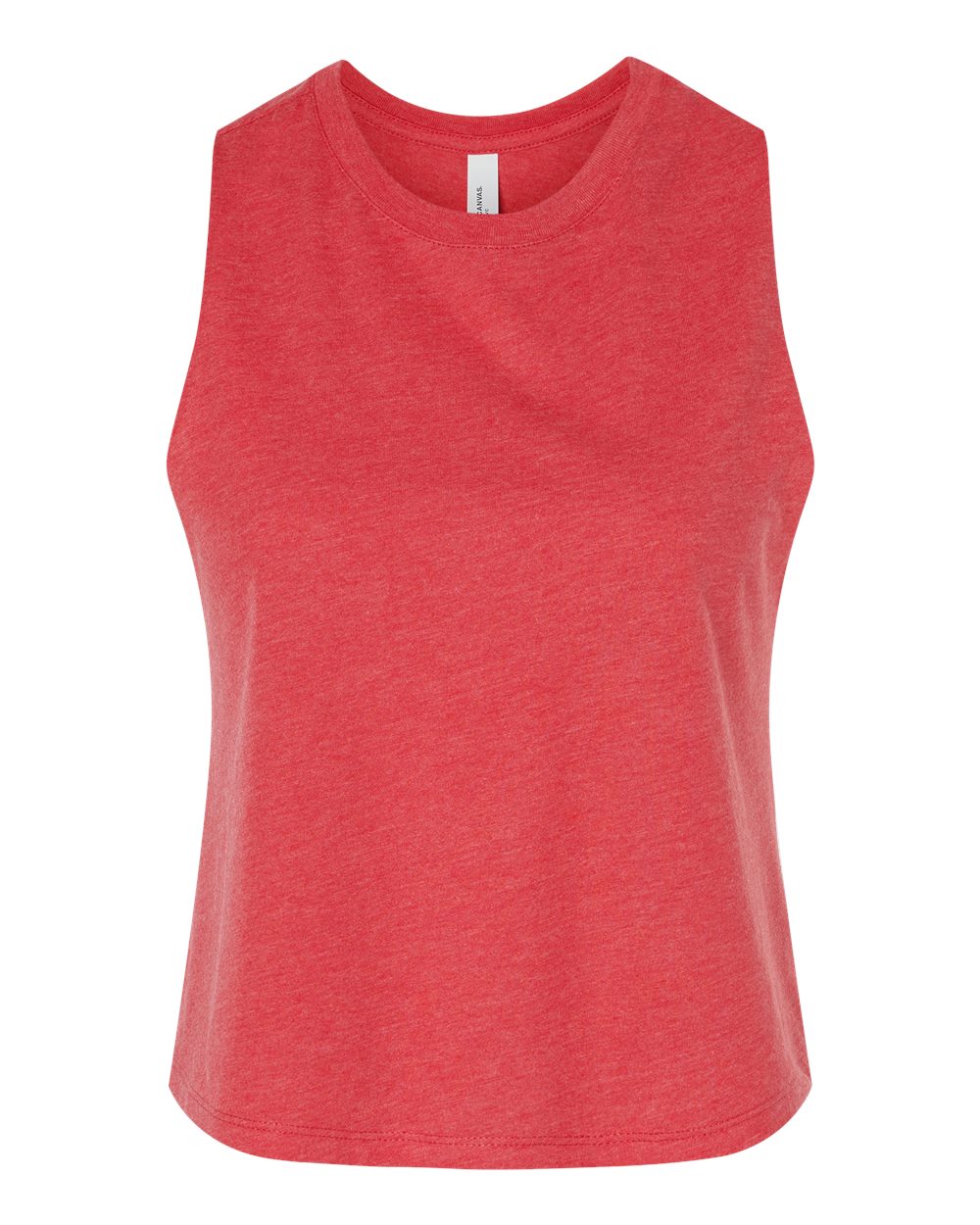 Bella + Canvas 6682 Women’s Racerback Crop Tank - Heather Red
