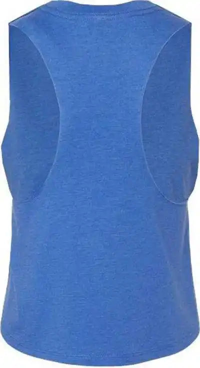 Bella + Canvas 6682 Women’s Racerback Crop Tank Heather True Royal