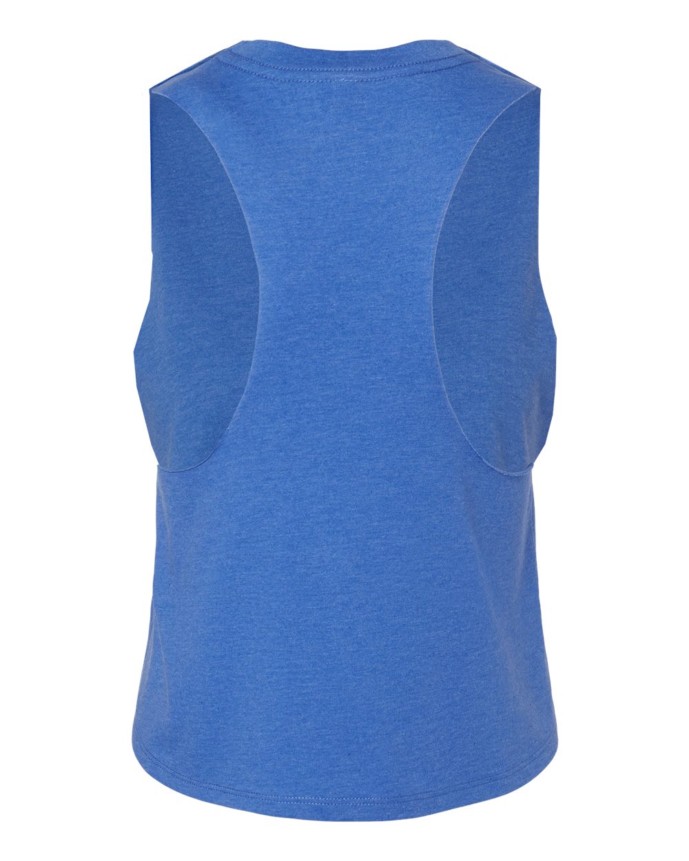 Bella + Canvas 6682 Women’s Racerback Crop Tank - Heather True Royal