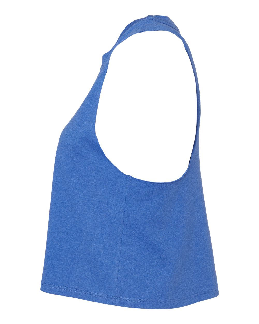 Bella + Canvas 6682 Women’s Racerback Crop Tank - Heather True Royal