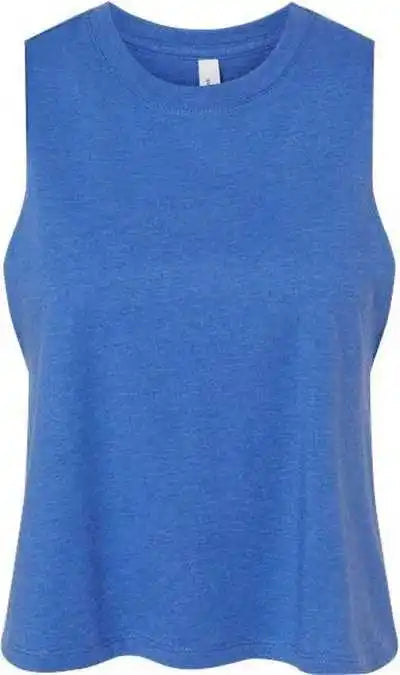 Bella + Canvas 6682 Women’s Racerback Crop Tank - Heather True Royal