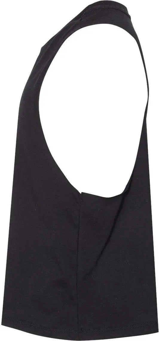 Bella + Canvas 6682 Women’s Racerback Crop Tank - Solid Black Blend