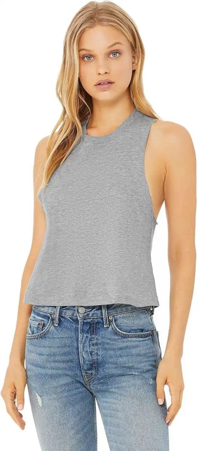 Bella + Canvas 6682 Women’s Racerback Cropped Tank - Athletic Heather