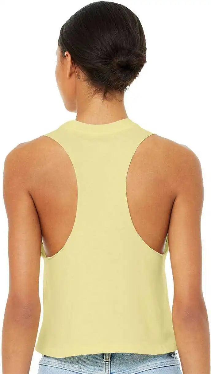 Bella + Canvas 6682 Women’s Racerback Cropped Tank Heather French Vanilla