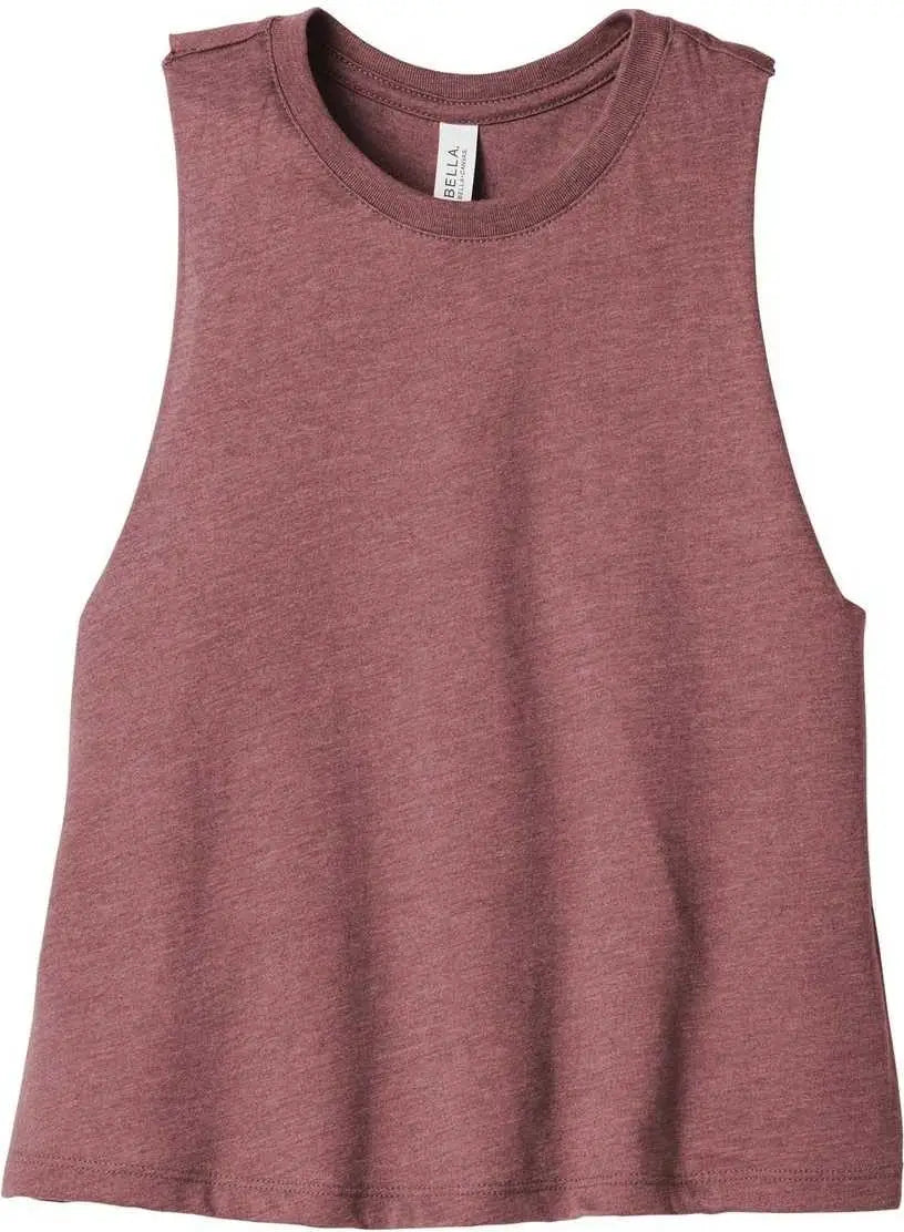 Bella + Canvas 6682 Women’s Racerback Cropped Tank - Heather Mauve
