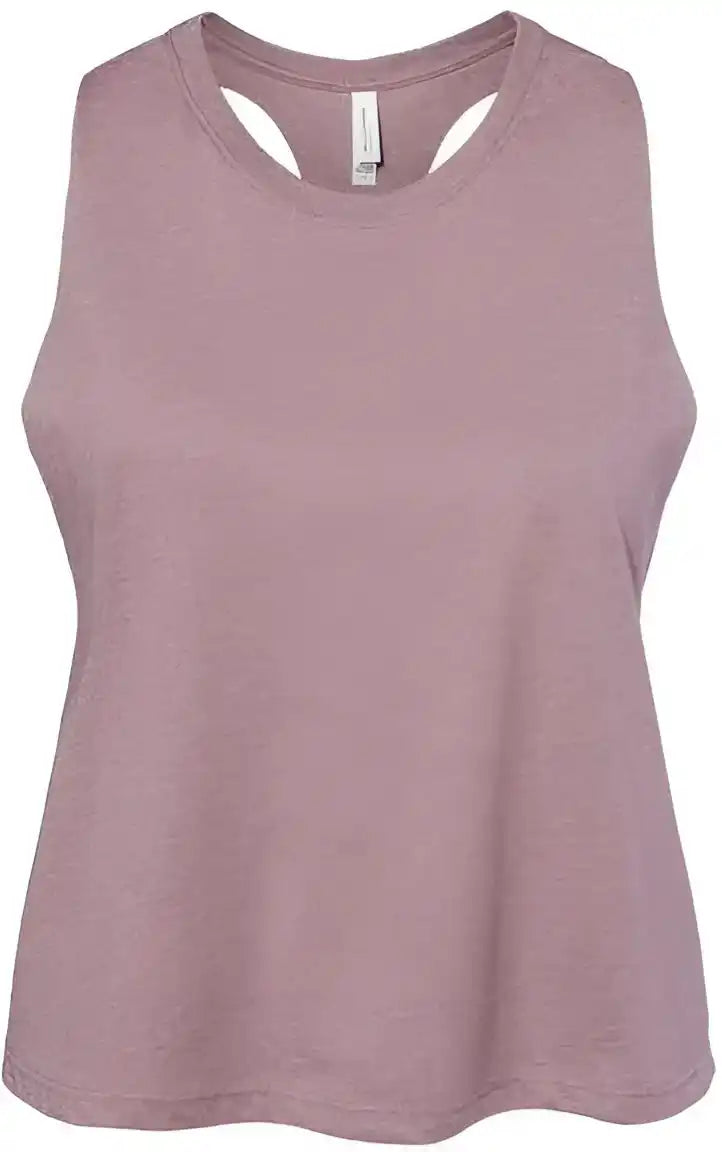 Bella + Canvas 6682 Women’s Racerback Cropped Tank Heather Orchid