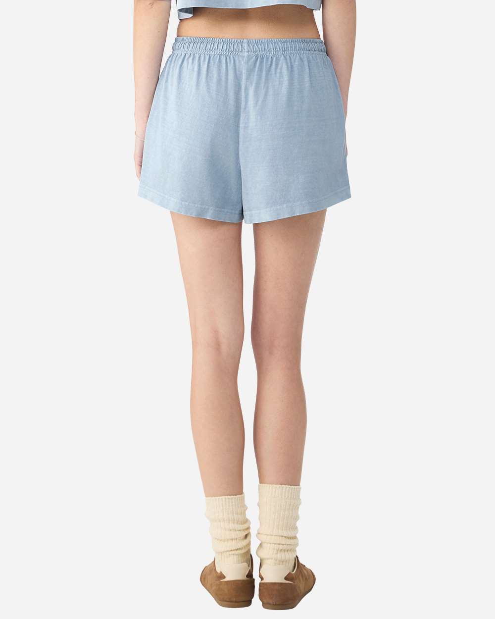 Bella + Canvas 6824gd Women’s Garment-dyed Shorts - Light Washed Denim