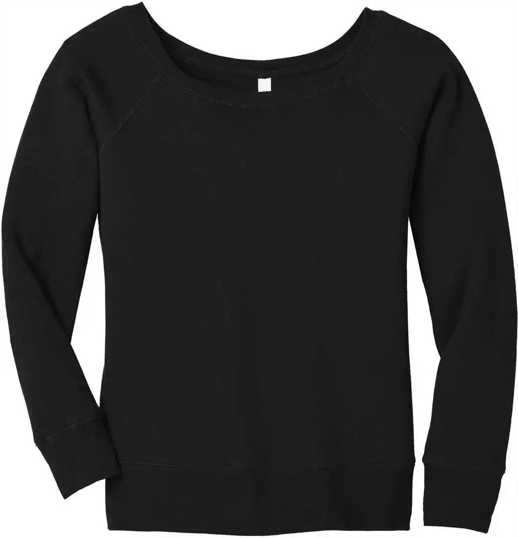 Bella + Canvas 7501 Women’s Sponge Fleece Wide-neck Sweatshirt - Solid White Triblend