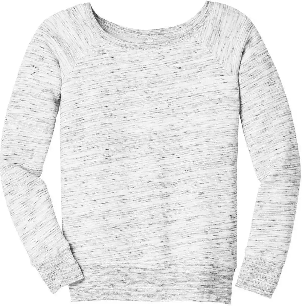 Bella + Canvas 7501 Women’s Sponge Fleece Wide-neck Sweatshirt - Light Gray Marble