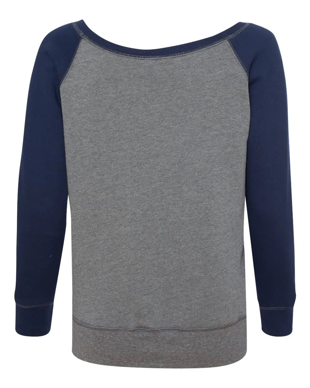 Bella + Canvas 7501 Women’s Sponge Fleece Wide Neck Sweatshirt - Deep Heather Navy - s