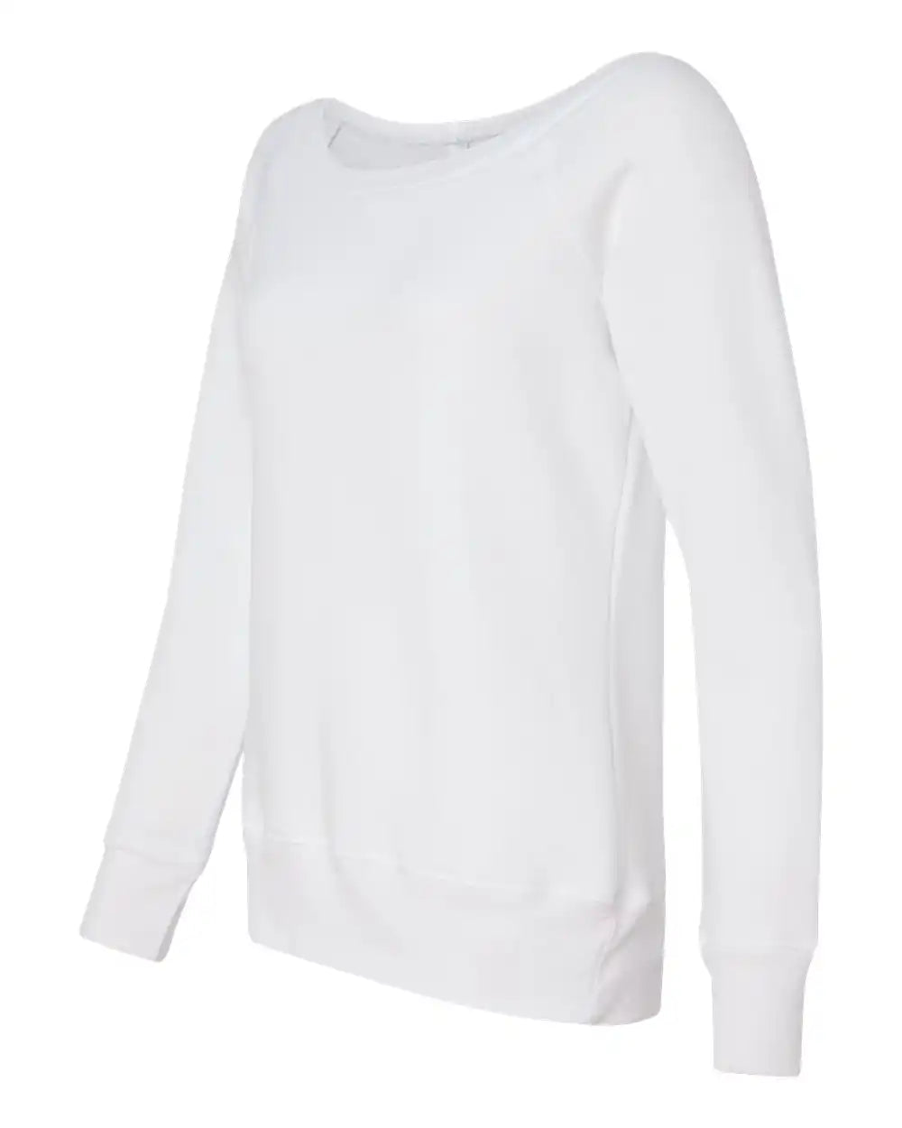 Bella + Canvas 7501 Women’s Sponge Fleece Wide Neck Sweatshirt - Solid White Triblend - s