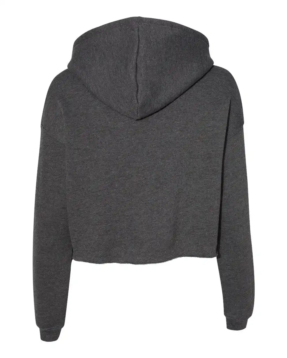 Bella + Canvas 7502 Women’s Crop Fleece Hoodie - Dark Grey Heather - s