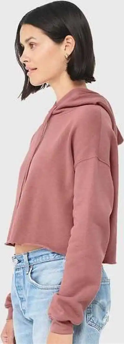 Bella + Canvas 7502 Women’s Crop Fleece Hoodie Mauve