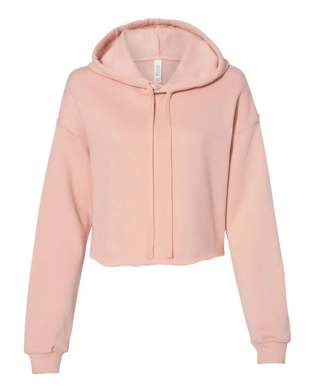 Bella + Canvas 7502 Women’s Crop Fleece Hoodie - Peach