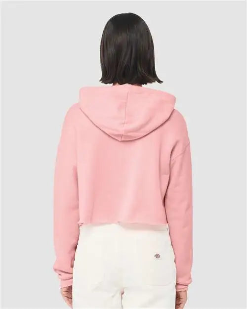 Bella + Canvas 7502 Women’s Crop Fleece Hoodie - Pink