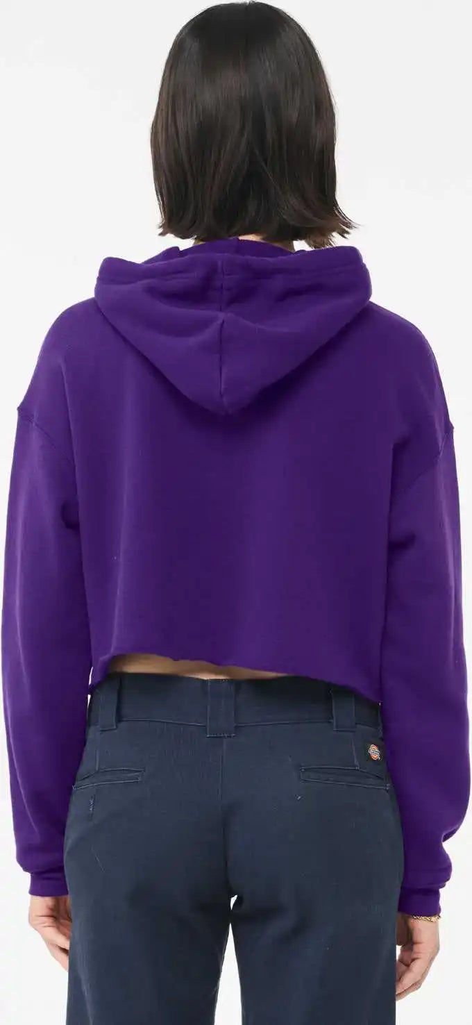 Bella + Canvas 7502 Women’s Crop Fleece Hoodie Team Purple