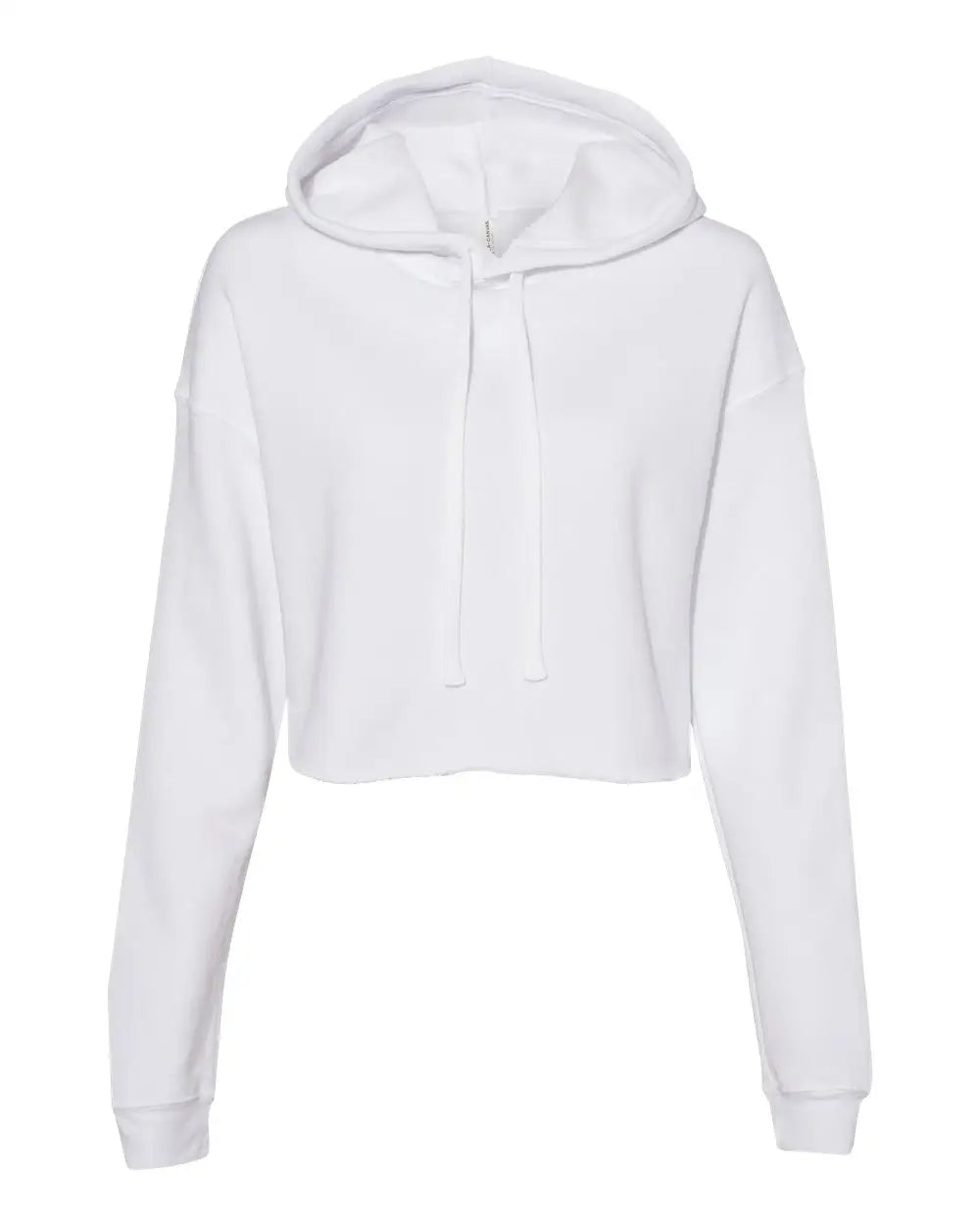 Bella + Canvas 7502 Women’s Crop Fleece Hoodie - White